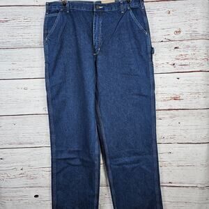 🔴 Carhartt Loose Original Fit Straight Leg Work Dungaree Men 40X36 Blue B13 NWT
